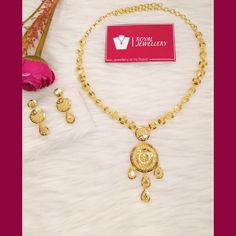 24 carat gold plated Kuwaiti necklace set with earrings. A best replica of original gold sets. 100% real look. Delicate wear. Perfect for any occasion. More variety on our shop. For any enquiries feel free to contact us. Please provide detailed address with contact number when order is placed as it is required on shipping label. Gold Kundan Necklace For Eid Gift, Elegant Gold Kundan Necklace For Eid, Gold-plated Kundan Necklace, Yellow Gold Plated Kundan Necklace, Gold-plated Round Kundan Necklace, Gold Hallmarked Jewelry Sets For Celebration, Hallmarked Gold Jewelry Sets For Celebration, Elegant Gold Necklace For Eid, Elegant Gold Necklaces For Eid