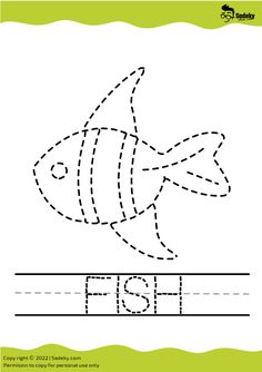 a fish with dotted lines worksheet