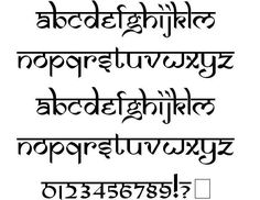 an old english alphabet with the letters in two different languages, including one for each letter