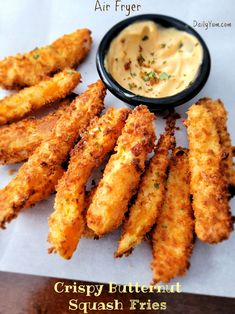 crispy buttered fish sticks are served with dipping sauce on the side for an easy appetizer