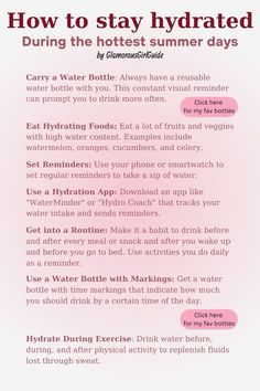 Always forget to drink? Or just don‘t drink enough? I got u gir! 🤭 Follow these tipps to stay hydrated during the hot summer!!☀️🌊🫶 / how to stay hydrated, how to stay hydrated tips, how to stay hydrated in the heat, how to stay hydrated during summer, hydration tips, hydration aesthetic, hydration drinks, drinks ideas, drink water, how to drink more, forget to drink, that girl lifestyle, that girl checklist, that girl tips, glow up tips, glow up checklist, summer 2024, self improvement Hydration Aesthetic, Aesthetic Hydration, Hydration Drinks, Hydration Tips, Glow Up Checklist, Hydrating Foods, Strawberry Bunny, Drink Enough Water, Drinks Ideas