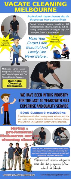 an advertisement for vacate cleaning with images and captions about the company's services