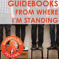 there are four people standing on stools with the words, i'm standing in front of them