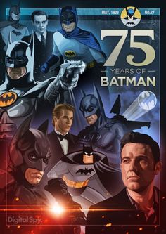 the poster for 75 years of batman