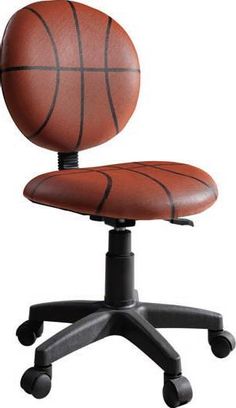 an office chair with a basketball on it