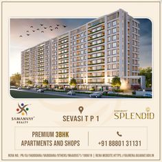 an advertisement for the sewasi tp1 apartments and shops in mumbai, india