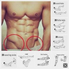 an image of a man doing exercises on his stomach and chest with the instructions for how to do it