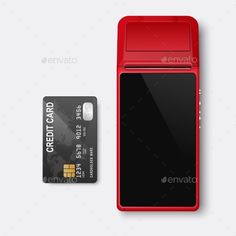 Vector 3d Red NFC Payment Machine and Credit Pos Terminal, Free Wedding Invitations, Free Wedding, Wi Fi, Design Ideas, Wedding Invitations, Graphic Design, Red, Design