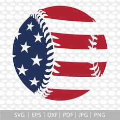 an american flag baseball ball with stars on it