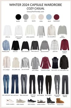 My 34-Piece Cozy Casual Winter 2024 Capsule Wardrobe + 10 Outfits - Winter Travel Capsule Wardrobe 2024, Capsule Wardrobe French Style, Winter Capsule Wardrobe Travel, Neutral Capsule Wardrobe, Minimalist Winter, Classy Yet Trendy, Capsule Wardrobe Outfits, Smart Casual Style, Travel Capsule Wardrobe