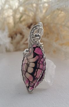 Dragon Vein Agate, Pink Dragon, Copper Cuff, Homemade Jewelry, Wire Crafts, Agate Pendant, Wire Art, Rock Crafts