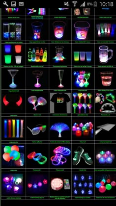 an image of different types of lights in the dark