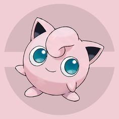 a pink cat with big blue eyes sitting in front of a round frame on a pink background