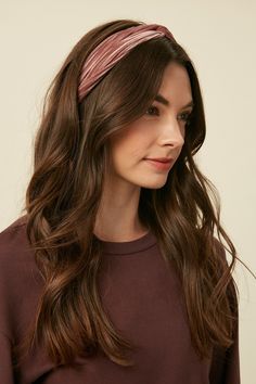 -Available in Black, Blush, Vintage Blue, Mustard & Loyal Blue -Ribbed texture velvet knot headband -Elasticized on back -Front knot detail -Very soft & comfortable -Imported Head Band Hairstyles, Knotted Headband Hairstyle, 60s Party, Knotted Top, Top Knot Hairstyles, Black Blush, Life Vision, Headband Outfit, Pink Headbands