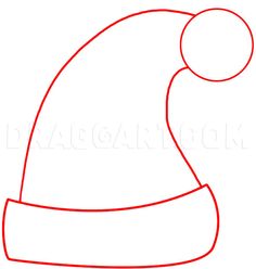 the outline of a santa hat