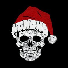 Created Out Of The Words Ho Ho Ho | LA Pop Art Men's Word Art T-Shirt - Santa Skull, Black, X-Large Mens Raglan, Blend Words, Longest Word, Ho Ho Ho, Sleeveless Tshirt, The Words, Word Art, Hooded Sweatshirt, Crewneck Sweatshirt