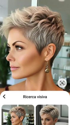 Kratke Frizure, Older Women With Tattoos, Women With Tattoos, Haircut Gray Hair, Silver Haired Beauties, Short White Hair, Funky Short Hair