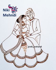 Dulhanmehandiclass mehandiclass bridalmehandi dulhaehandi Mehandi mehendi design Bridal Figures Mehndi Designs, Bridal Mehndi Designs Practice, Figar Mehndi, Figures Mehndi Designs, Couple Mehndi Design, Bride Figures In Mehndi, Figure Mehndi Designs, Indian Bride Drawing, Bridal Figure Mehndi Designs