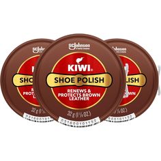 KIWI Shoe Polish is the World's No. 1 Selling Classic shoe polish for leather shoes. It provides your leather shoes with shine, nourishment and protection, while them proven long-lasting water protection. Directions: Shoes must be clean and dry before use. Apply polish with a cloth or polish applicator. Allow polish to dry. Buff to a gloss with a brush or soft cloth. For an extra high shine, apply another light coat of polish, sprinkle with water and buff with a soft cloth. Shoe Polish, Be Clean, Light Coat, Classic Shoes, Kiwi, Sprinkles, Leather Shoes, Tin, Long Lasting