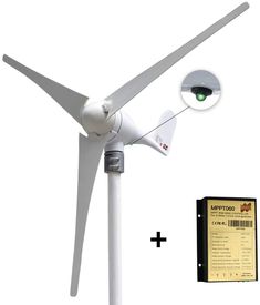 Marsrock 3 Blades Small Wind Turbine Generator with MPPT Controller for Wind and Solar Home Wind Power, Monocrystalline Solar Panels