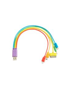 the multicolored cable is connected to each other