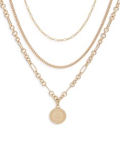 Lauren Ralph Lauren Multi-Strand Pendant Necklace, 18 Jewellery Necklaces, Stacked Necklaces, Multi Layer Necklace, Gold Necklace Layered, Necklace Online, Round Pendant, Watch Necklace, Gold Pendant Necklace, Collar Necklace