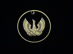 Greece  1973  20 drachma    This particular phoenix is cut from a 20 drachma coin. Mythical Bird, Coin Pendant, Greece, Coin, Thank You, Pendant