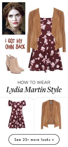 an image of a woman's outfit and shoes with the caption how to wear lyddia martin style