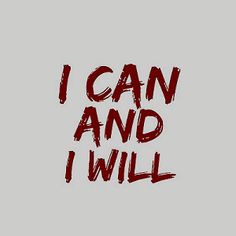 the words i can and i will written in red ink