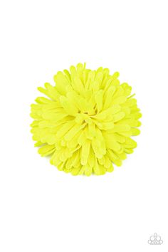 Textured neon yellow petals layer into a bouncy blossom for a vibrant fashion. Features a standard hair clip on the back.

Sold as one individual hair clip. Neon Garden, Yellow Petals, Vibrant Fashion, Neon Flowers, Yellow Textures, Colorful Frames, Mobile Boutique, Hair Accessories Collection, Yellow Hair