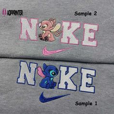 The Stitch Angel Nike Embroidered Shirt is a true masterpiece. Made with precision and care, this shirt features intricate embroidery Nike Disney Sweatshirt, Matching Disney Shirts For Couples, Disney Shirts For Couples, Embroidered Apparel, Anniversary Shirt, Custom Nike, Stitch And Angel, Matching Couple Shirts, Couples Sweatshirts