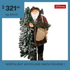 a christmas decoration is on sale for $ 22 99 reg $ 47 00 north highland santa figurine