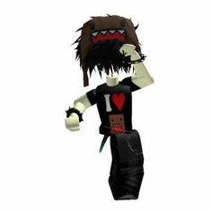 an animated image of a person with long hair and fangs on his face, holding a knife