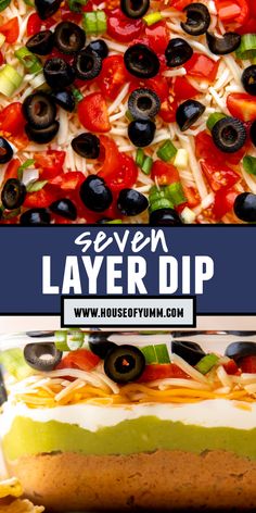 the layered layer dip is ready to be eaten