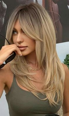 Long Curtain Bangs Short Hair, Hairstyles For Layered Hair, Girl Lifestyle, Long Blonde, Hair Color And Cut, Short Hairstyle, Long Layered Hair, Haircuts For Long Hair