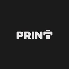 the word prin is written in white on a black background, with an image of a