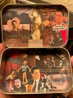 two tins that have pictures on them