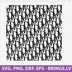 the svg dxf pattern is shown in black and white