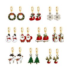 PRICES MAY VARY. 🎄Package includes: you will receive 10 pairs of Christmas themed design earrings, including Christmas tree, different Christmas bells and light bulbs, easy to match Christmas costumes, and create a heavy festive atmosphere.❄ 🎄Reliable material: these cute Christmas dangle hook earrings are made of anti-sensitive material which do no harm to your skin, lightweight and durable, carrying no extra burdens on your ears; Comfortable to wear with good quality.❄ 🎄Various styles:10 pa Christmas Stud Earrings, Spirit Gifts, Girls Thanksgiving, Initial Earrings, Gifts For Your Sister, Snowflake Earrings, Earrings Christmas, Women Christmas, Pearl Hoop Earrings