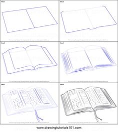 how to draw an open book step by step instructions for beginners and advanced students