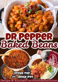 the cover of dr pepper baked beans