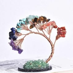 Chakra Energy Gemstone Feng Shui Tree Crystal Trees, Feng Shui Tree, Wire Tree Sculpture, Wire Trees, Wire Tree, Crystal Tree, Money Trees, Tree Sculpture, Memes Bts