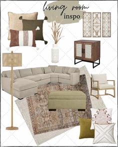 the living room is designed in neutral tones