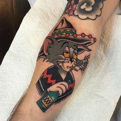 16 Tattoo, Monster Tattoo, 4 Tattoo, Disney Tattoo, Traditional Tattoo Design, Cartoon Tattoos, Tiger Tattoo