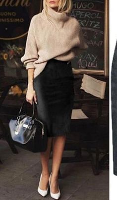 Pencil Skirt Outfits For Work, Rok Outfit, Skirt Diy, Pencil Skirt Outfits, Midi Skirt Pencil