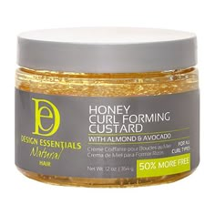 What it DoesWhen the style you want is the style you get: Beautiful. Our Design Essentials Natural Almond & Avocado Honey Curl Forming Custard defines, shapes, and elongates curly to tightly coiled textures. It's formulated to provide lasting hold without sticky, flaky residue. So your hairstyles are highly-defined and frizz-free with a brilliant shine.For a lighter hold try our Design Essentials Almond & Avocado Curl Enhancing Mousse.BenefitsProvides intense curl definition with lasting Coiling Natural Hair, Hair Color Removers, Humulus Lupulus, Cherry Bark, Beard Wax, Curl Definition, Barber Supplies, Hair Supplies, Hair Pomade