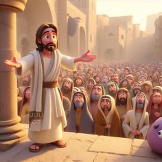 jesus is surrounded by many people in the bible