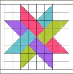 an image of a colorful star quilt pattern