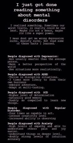 . Mental Disorders, Mental And Emotional Health, Psychology Facts, What’s Going On, Infj, Mental Health Awareness, Emotional Health, The Words, Words Of Wisdom