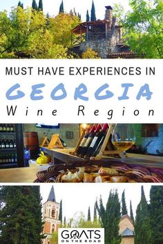 three pictures with the words must have experiences in georgia wine region